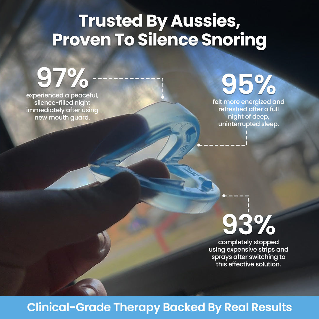 DreamSnug snoring mouth guard Australia - clinically effective anti-snore device proven to reduce snoring