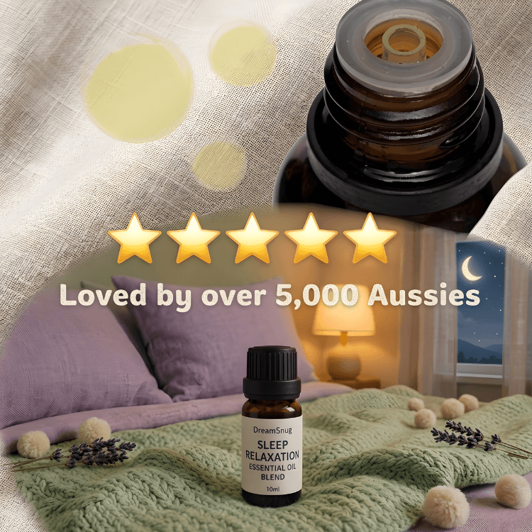 DreamSnug essential oils for sleep Australia — sleep relaxation blend bottle for a calming bedtime ritual