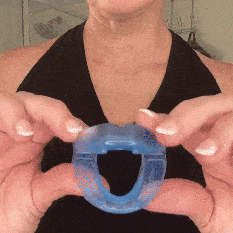 top snoring mouth guard Australia — woman helps partner sleep better with DreamSnug anti-snore device