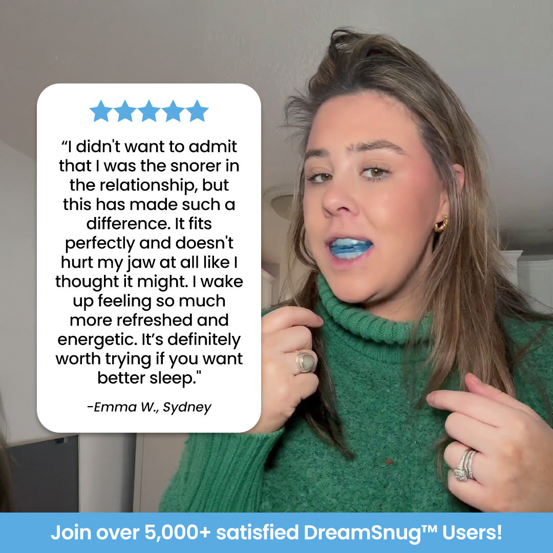 DreamSnug anti-snoring mouth guard Australia — 5-star customer review from satisfied Australian user