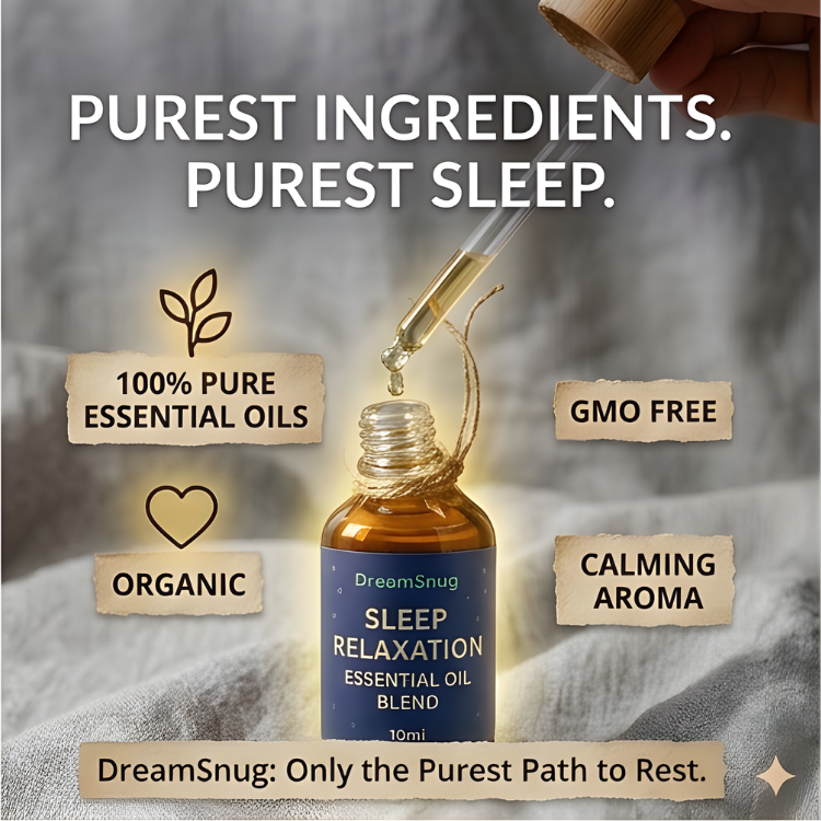 DreamSnug sleep relaxation essential oil Australia — pure blend with dropper for easy nightly use and better rest